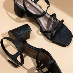 Inc.5 Women's Black Ankle Strap Sandals-picture-25