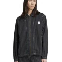 Adidas Originals Black Cotton Regular Fit Striped Shirt-image-39