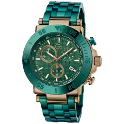 gc GUESS COLLECTION ONE Men Green Round Dial Analog Watch - Y70009G5MF image 4