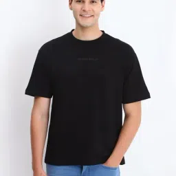 Allen Solly Black Regular Fit Logo Printed T-Shirt-picture-19