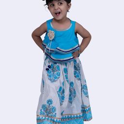 Twisha Girls Printed Top with Skirt-picture-12