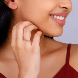 GIVA 925 Sterling Silver Golden Ring for Women-image-85