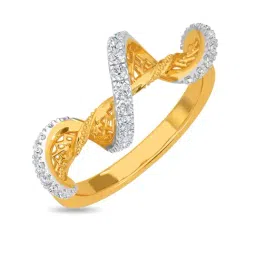 Kisna Diamond & Gold Jewellery Rossana 18k (750) Diamond & Gold Ring For Women-picture-11