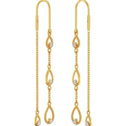 Joyalukkas 22k (916) Cascade Dewdrop Gold Earrings For Women-picture-48