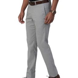 Turtle Grey Slim Fit Trousers-picture-4