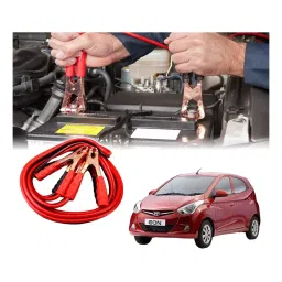 Auto Pearl 2.29 m (7.5 Ft) 500 A Heavy Duty Booster Anti Tangle Battery Jumper Cable for Eon (Pack of 2)-picture-40