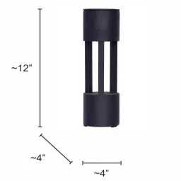 Fos Lighting Bollard Black Aluminium Powder Coated Pathway Lamp - Set of 1 image 4