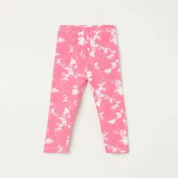 Juniors by Lifestyle Pink & White Over Dyed Leggings-image-5