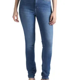 Calvin Klein Skinny Bright Blue Lightly washed High rise Jeans-picture-38