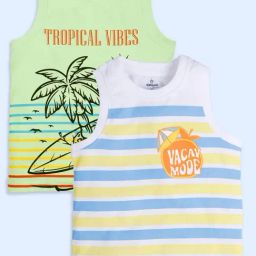 Kiddopanti Boys Multicolor Cotton Printed Regular Fit T-Shirt - Pack of 2-picture-15