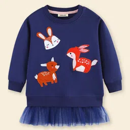 INCLUD Girls Animals Embroidered Round Neck Long Sleeve Sweatshirt-image-6