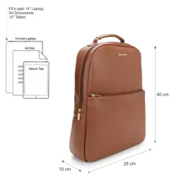 Fastrack Tan Textured Large Laptop Backpack image 4