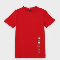 Tommy Hilfiger Kids Red Cotton Regular Fit T-Shirt-picture-12