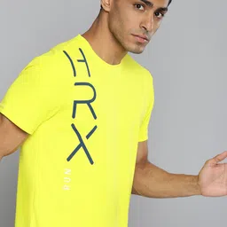 HRX By Hrithik Roshan Men Running NEON LIME Rapid-Dry Brand Carrier T-shirt-picture-11