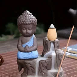 Aura Grey & Blue Buddha Idol Showpiece-image-67
