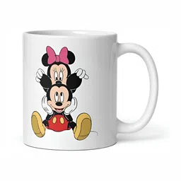 Mr UVD White & Red Cartoon Characters Printed Ceramic Matte Mug 350 ml image 4