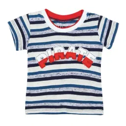 Gini & Jony Kids Blue & White Applique T-Shirt-picture-24