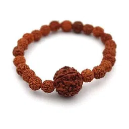 Divine souvenirs Unisex Rudhraksha Beaded Elasticated Bracelet-picture-14