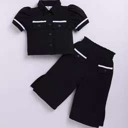 M'andy Girls Printed Shirt Collar T-shirt With Trousers-picture-34