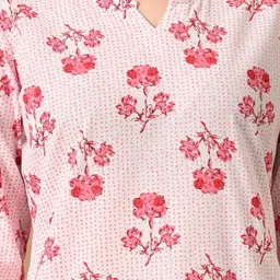 GLOWWORLD Women Floral Printed Regular Kurta with Trousers image 2