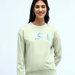 U.S. Polo Assn. Women Women Printed Round Neck Pullover Sweatshirt-picture-15