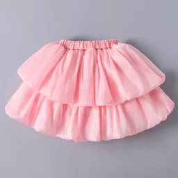 Mark & Mia Above the Knee Length Shimmer Layered Skorts - Pink-picture-13