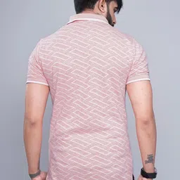 INKMAN Men Printed Polo Collar Bio Finish T-shirt image 5