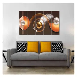 WENS Feather Modern Art 5 Pieces Laminated Wall Art Panels - Multicolor image 3