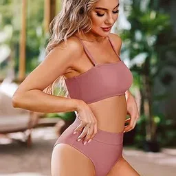 SARTHAKHUB Shoulder Straps Swim Bikini Set image 2