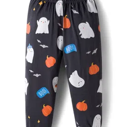 Babyhug Cotton Knit Full Sleeve Night Suit with Ghost Print - Navy Blue image 4