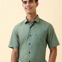 Allen Solly Men Solid Spread Collar Pure Cotton Formal Shirt-picture-18