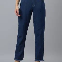 Mast & Harbour Women Cropped Straight Fit Mid-Rise Jeans-picture-15