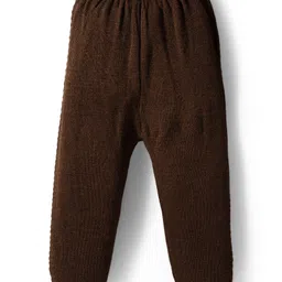 Babyhug Knit Full Sleeves Pullover Sweater & Pant Set with Fair Isle Design - Mustard & Brown image 5