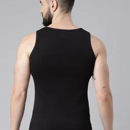 Force NXT Pack Of 3 Sleeveless Pure Cotton Innerwear Vests MNFR-232-R3-BLK-PO3 image 3