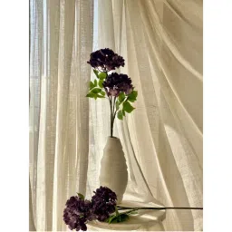 Mason Home Purple Artificial Mophead Flower Stem-picture-10