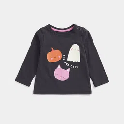 mothercare Girls Graphic Printed Round Neck Pure Cotton T-shirt-picture-42