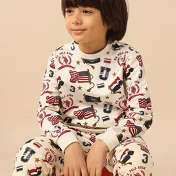 U.S. Polo Assn. Kids Boys Conversational Printed Long Sleeves Cotton Pullover Sweatshirt-picture-22