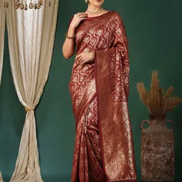 KALINI Woven Design Zari Banarasi Saree-picture-24