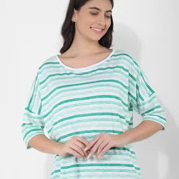 Numero Uno Women Striped Round Neck Top-picture-48