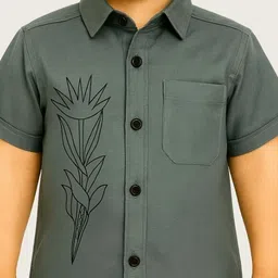 YK Boys Classic Floral Printed Casual Shirt image 2