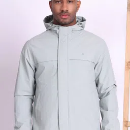 HOUSE OF VEDAS Waterproof Hooded Rain Jacket-image-77