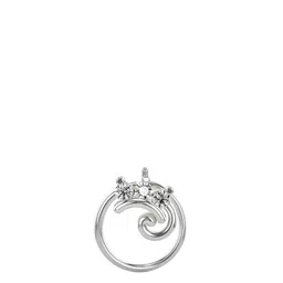 VALANOVA Women 14K White Gold & Lab Grown Diamond Nosepin 0.25gm-image-99