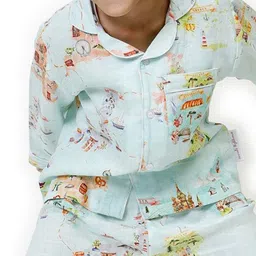Snuggly Spaces Kids Graphic Printed Night suit image 2