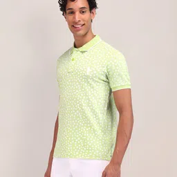 U.S. Polo Assn. Men Brand Logo Printed Polo Collar Slim Fit T-shirt image 5