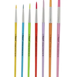 Maped Plastic Handle Synthetic Paint Brush Set of 7 - Multicolor-picture-23