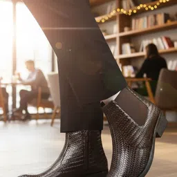 Bxxy Men Textured Casual Block-Heeled Chelsea Boots-picture-14