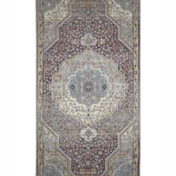 OBSESSIONS Purple & Beige Ethnic Motifs Printed Anti-Static Bedside Runner image 3