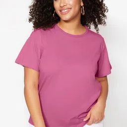 Trendyol Women V-Neck Pockets T-shirt-image-87