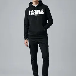 MaverIQ Men Typography Printed Hooded Sweatshirt image 4
