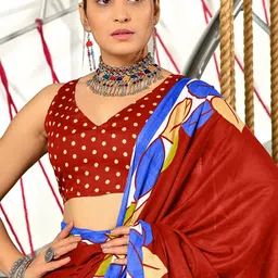 KALINI Ethnic Motifs Block Print Saree image 5